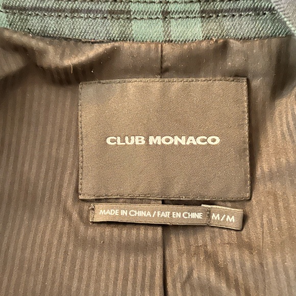 Club Monaco Vintage Y2K Blackwatch Plaid Double-breasted coat - Picture 2 of 5
